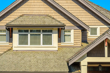 the roof of the house with nice window