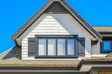 the roof of the house with nice window