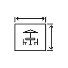 Terrace Cafe Vector Line Icon