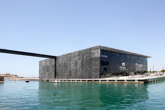 Marseille, France - July 8, 2016: The Museum of European and Mediterranean Civilisations called Mucem is a national museum located in Marseille, France. It was inaugurated on 7 June 2013