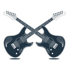 guitar electric instrument vector illustration design