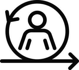 Retention icon, vector illustration