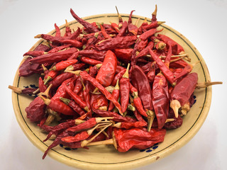 Hot red chili peppers