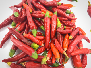 Hot red chili peppers