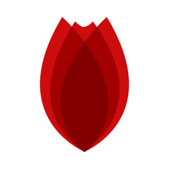 Fototapeta premium Rose Flower Icon - Isolated On White Background - Vector. Flat Rose Flower Logo. Simple Flower Icon For Tulip Template, Spa Label, Floral Logo, Wellness And Blooming Rose Icon