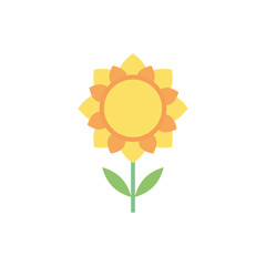 beautiful sunflower spring isolated icon