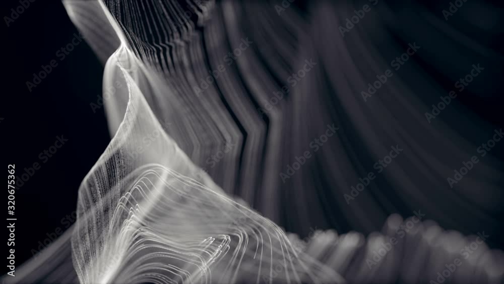 Leinwandbilder flowing particle trails on dark background with depth of field effects magic art