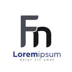 F N Initial letter logo vector