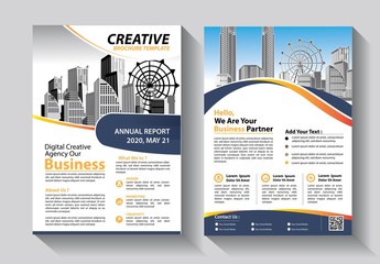 Brochure design, cover modern layout, annual report, poster, flyer in A4 with colorful triangles, geometric shapes for tech, science, market with light background