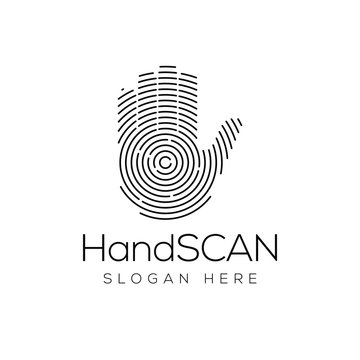 Hand Scan Technology Logo vector