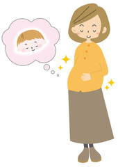 赤ちゃんを待つ妊婦