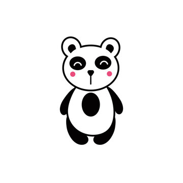 cute bear panda animal comic character