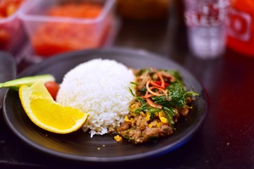 thai street food in the maket