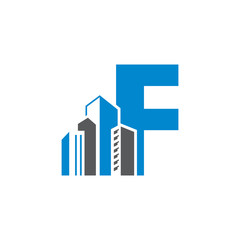 Fototapeta premium F Commercial Building Logo