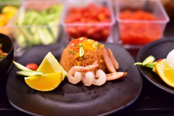 thai street food in the maket