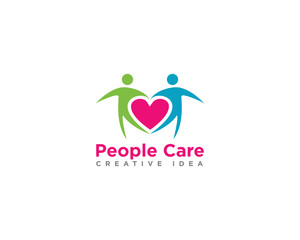 Fototapeta premium People Care Logo Design Vector