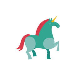 unicorn fairytale character isolated icon