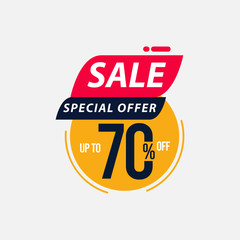 Sale Special Offer up to 70% off Limited Time Only Vector Template Design Illustration