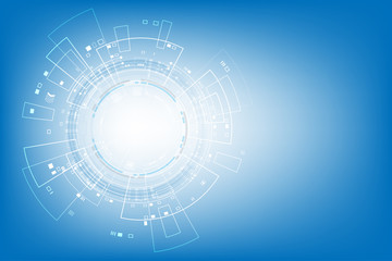 Vector communication concept for technology background