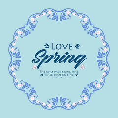 Beautiful shape Pattern of leaf and floral frame, for love spring card concept. Vector