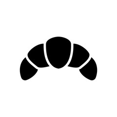 Croissant icon designed in glyph style