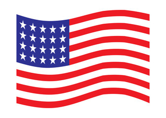 american flag icon, 