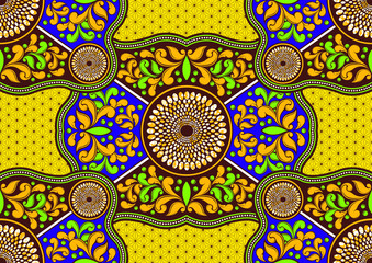 african seamless pattern, picture art and abstract background, vector illustration file EPS10. 