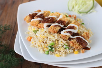 Chicken katsu fried rice