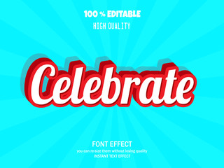 Modern 3d text effect, editable font effect