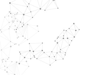Gometric plexus structure cybernetic concept.