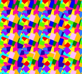 seamless multi-colored geometric pattern. bright abstract background. print. pop art.