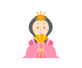 シンプルなお雛様のイラスト素材