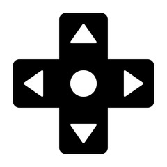 Classic video game directional pad / d-pad flat vector icon for gaming apps and websites © martialred