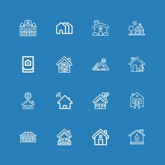 Editable 16 homepage icons for web and mobile