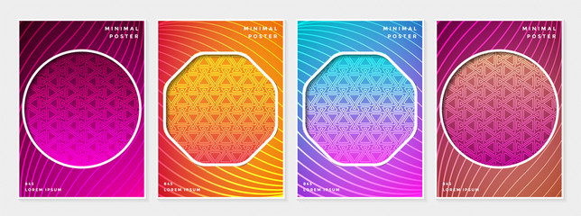 Cover set with abstract geometric pattern	