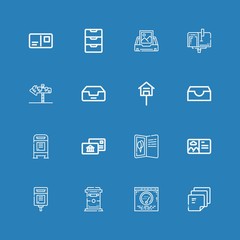 Editable 16 mailbox icons for web and mobile