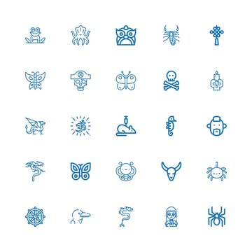 Editable 25 tattoo icons for web and mobile