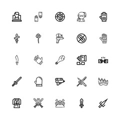 Editable 25 fight icons for web and mobile