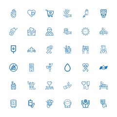 Editable 36 donation icons for web and mobile