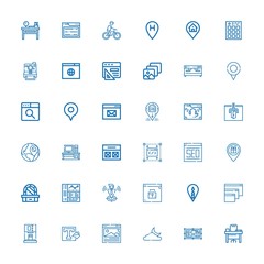 Editable 36 contemporary icons for web and mobile
