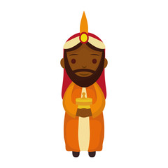 afro wize man king character manger