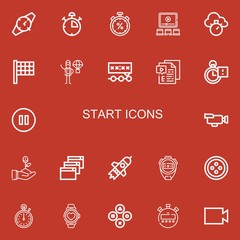 Editable 22 start icons for web and mobile