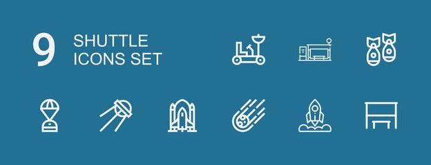 Editable 9 shuttle icons for web and mobile