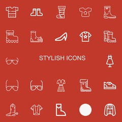 Editable 22 stylish icons for web and mobile