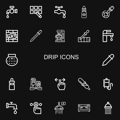 Editable 22 drip icons for web and mobile