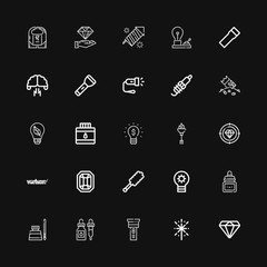Editable 25 shine icons for web and mobile