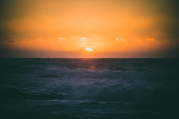 Beautiful Californian sunset on 17 mile drive