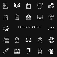 Editable 22 fashion icons for web and mobile