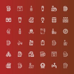 Editable 36 lager icons for web and mobile