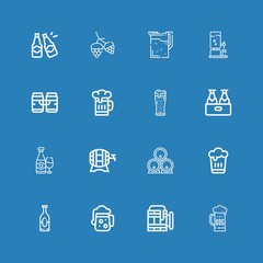 Editable 16 pint icons for web and mobile